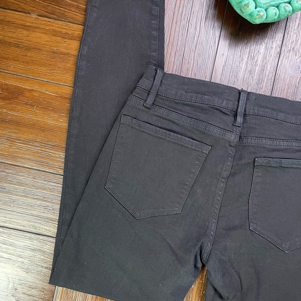 FRAME DENIM Le Skinny de Jeanne Crop Black Denim Jeans Size 26 - Picture 12 of 14